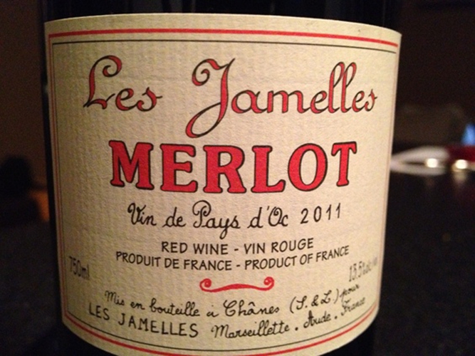 莱礼士梅洛干红Les Jamelles Merlot