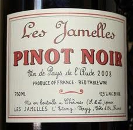 莱礼士黑皮诺Les Jamelles Pinot Noir