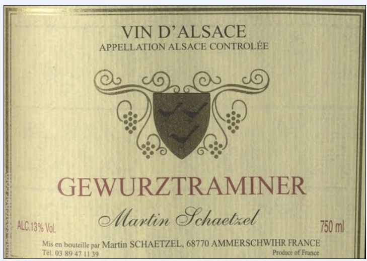 马丁斯策尔珍藏琼瑶浆白Domaine Martin Schaetzel Gewurztraminer Cuvee Reserve