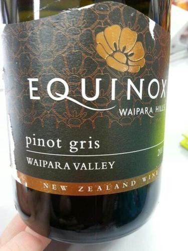 怀帕拉山丘爱吉诺系列灰皮诺干白Waipara Hills Equinox Pinot Gris