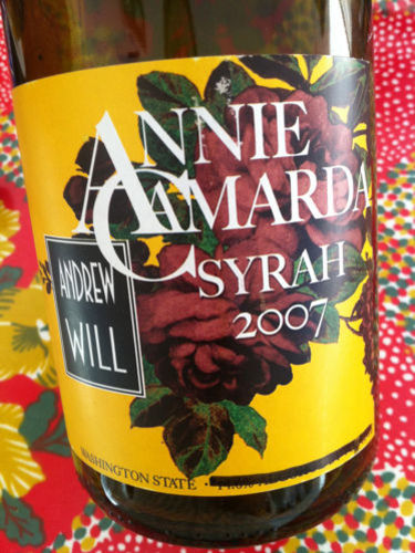 安卓威安妮城西拉干红Andrew Will Annie Camarda Syrah