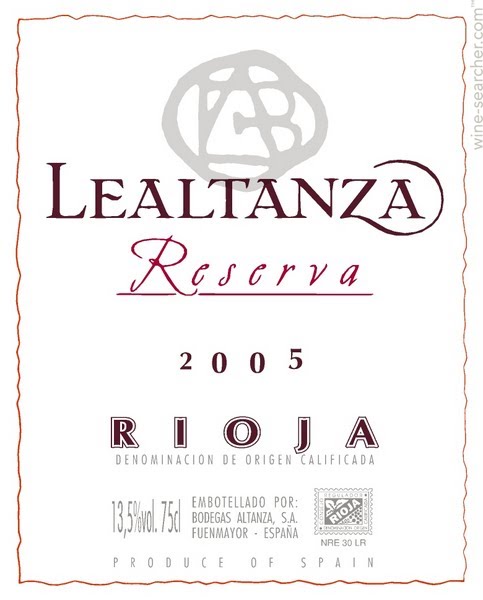 阿尔坦扎利安丹萨珍藏干红Bodegas Altanza Lealtanza Reserva