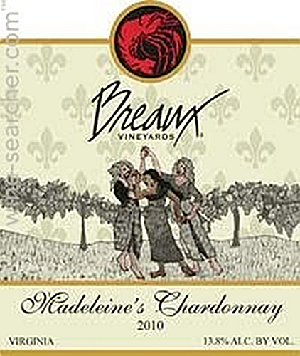 布鲁马德琳霞多丽干白Breaux Vineyards Madeleine's Chardonnay