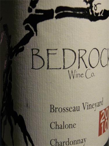 基岩酒庄夏隆镇巴罗苏园霞多丽干白Bedrock Wine Co. Brosseau Vineyard Chardonnay