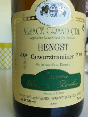 巴尔梅布彻亨斯特迟摘琼瑶浆白Domaine Barmes-Buecher Gewurztraminer Hengst Vendanges Tardives