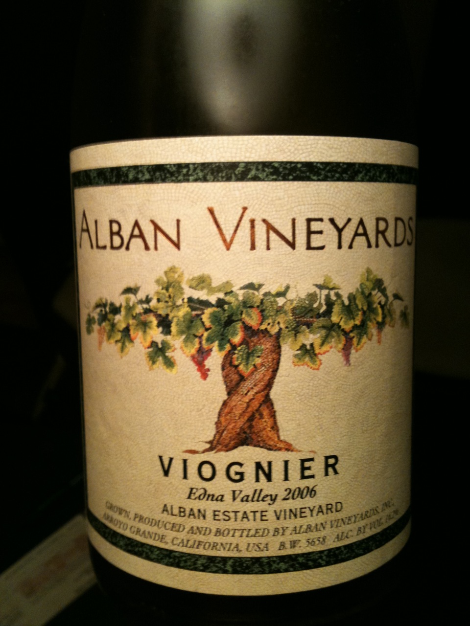奥尔本维欧尼干白（奥尔本园）Alban Vineyards 'Alban Estate Vineyard' Viognier