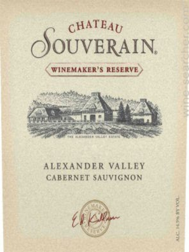 苏维雷酿酒者珍藏赤霞珠干红Chateau Souverain Winemaker's Reserve Cabernet Sauvignon