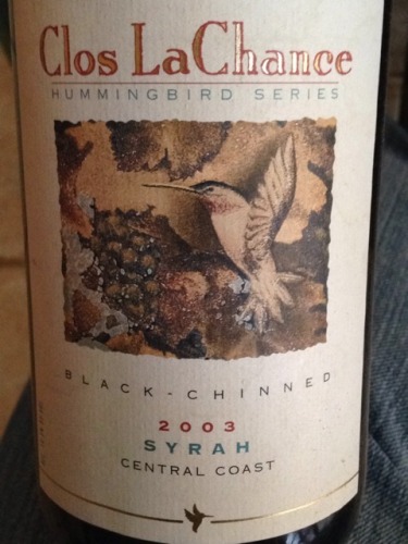 拉甘斯蜂鸟系列黑下巴西拉干红Clos LaChance Hummingbird Series Black-Chinned Syrah