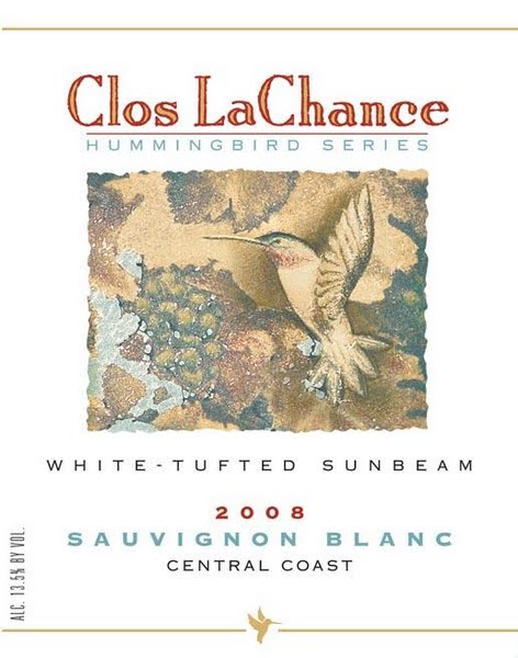 拉甘斯蜂鸟系列白色簇绒阳光长相思干白Clos LaChance Hummingbird Series White-Tufted Sunbeam Sauvignon Blanc