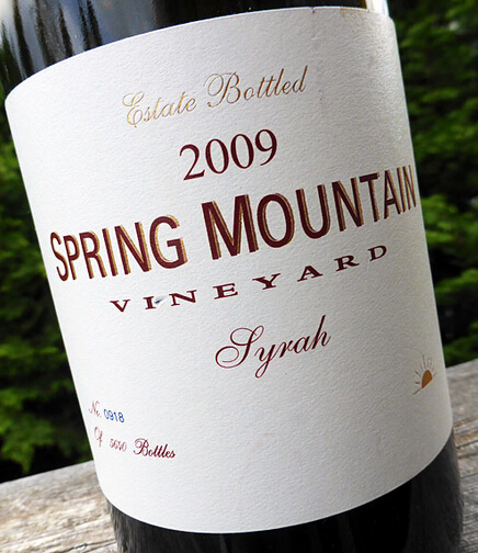 春山西拉干红Spring Mountain Vineyard Syrah