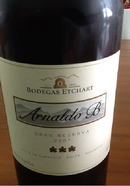 艾查德顶级珍藏阿尔那多B干红Bodegas Etchart Gran Reserva Arnaldo B