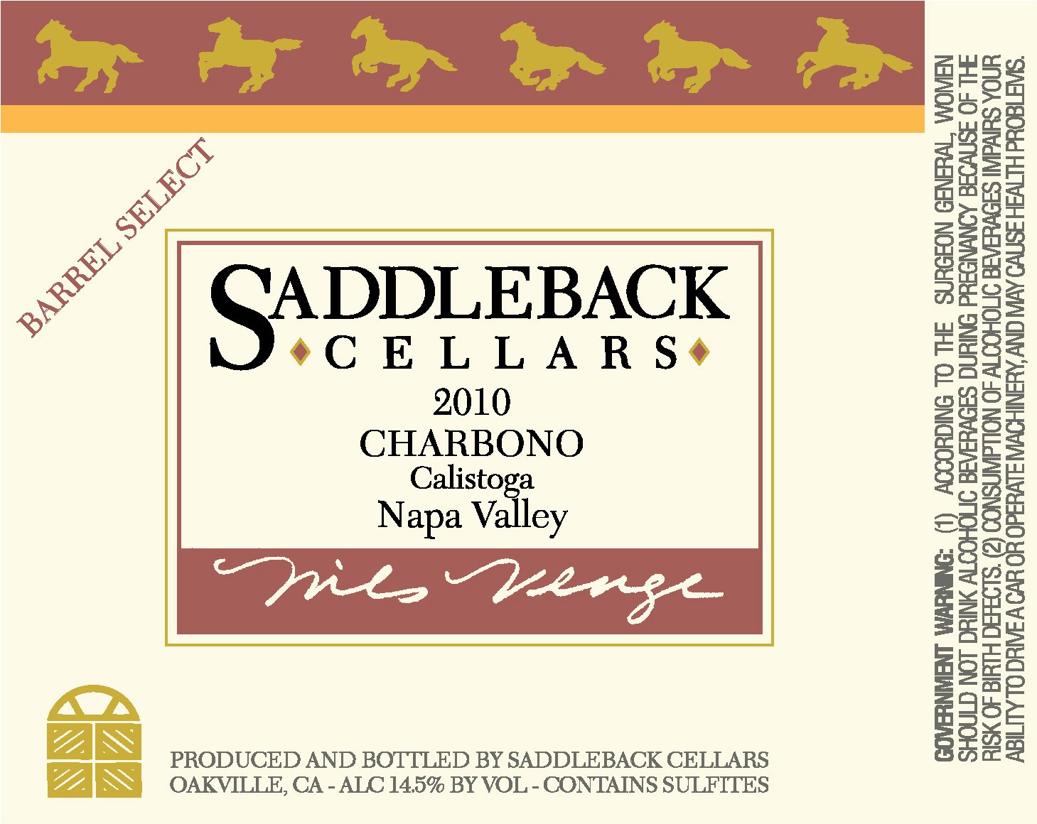 马鞍峰酒庄沙帮乐干红Saddleback Cellar Charbono