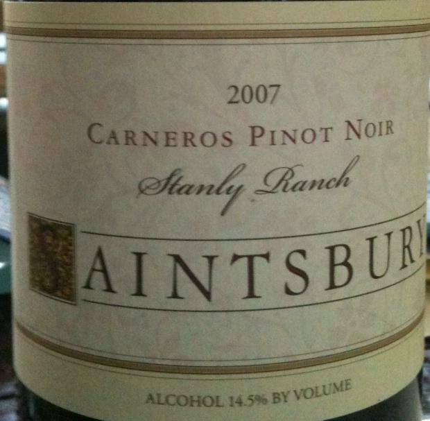 森慈伯乐斯坦利园黑皮诺干红Saintsbury Stanly Ranch Pinot Noir