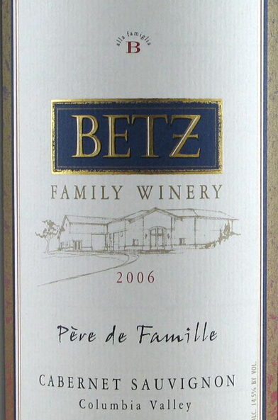 贝茨家族父族赤霞珠干红Betz Family Winery Pere de Famille Cabernet Sauvignon