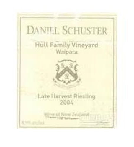 丹尼尔赤尔家族园晚收雷司令甜白Daniel Schuster Hull Family Vineyard Late Harvest Riesling