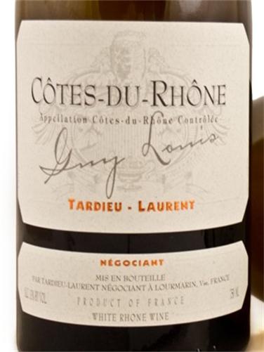 泰德罗弘盖路易斯干白Tardieu-Laurent Cotes du Rhone Guy Louis Blanc