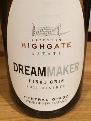 海格特造梦者灰皮诺干白Gibbston Highgate Estate Dreammaker Pinot Gris