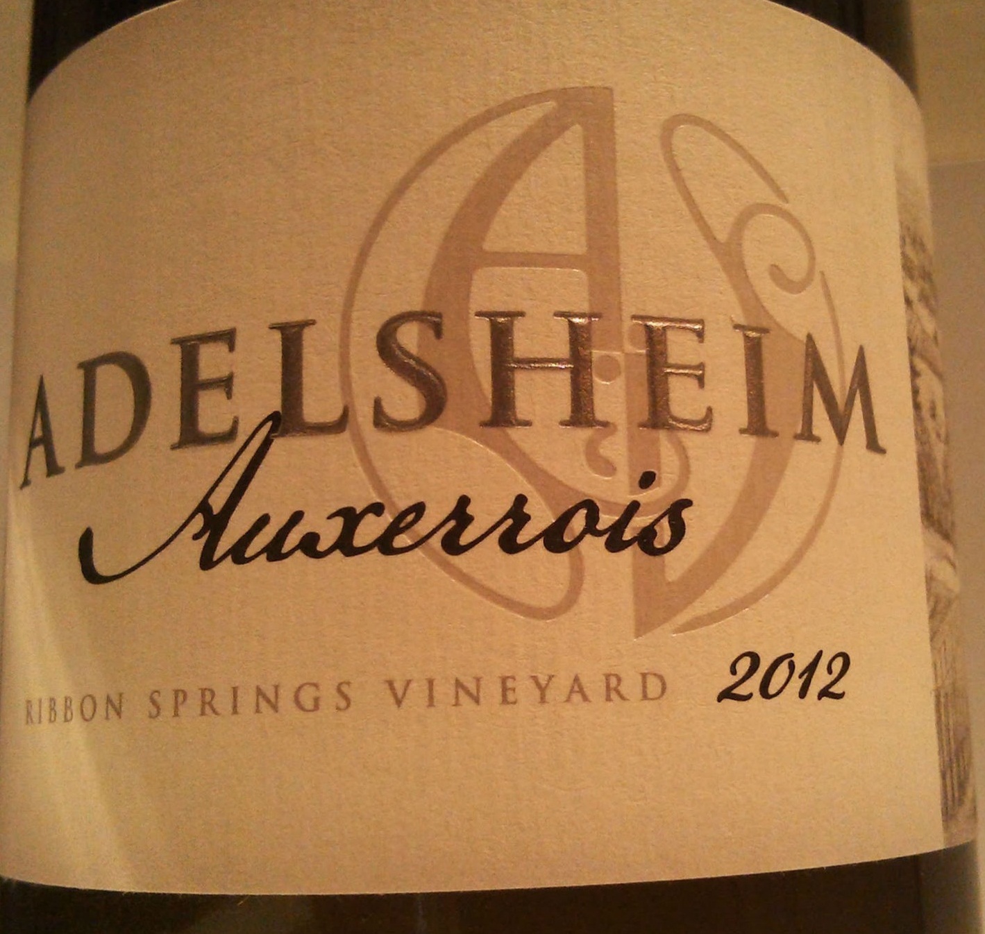 爱德森涌泉园欧塞瓦干白Adelsheim Vineyard Ribbon Springs Vineyard Auxerrois