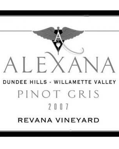 德拉灰皮诺干白Revana Family Vineyards Pinot Gris