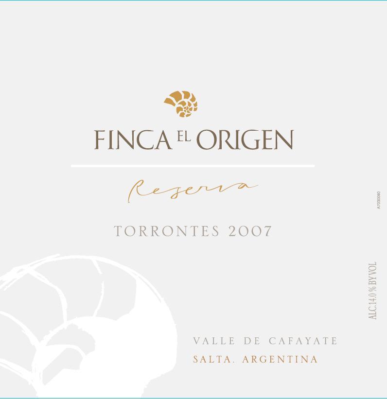 美贝园珍藏特浓情干白Finca El Origen Reserva Torrontes