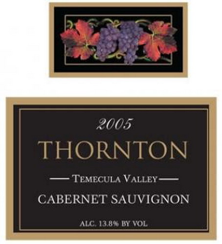 桑顿特酒庄赤霞珠干红Thornton Winery Cabernet Sauvignon