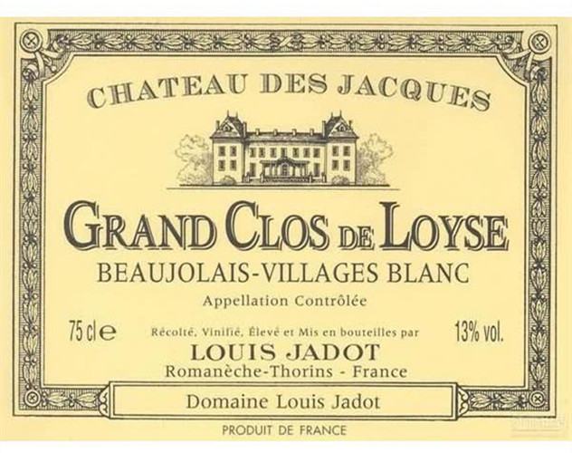 路易亚都大路易斯干白Louis Jadot Chateau des Jacques Beaujolais Villages 'Grand Clos de Loyse' Blanc