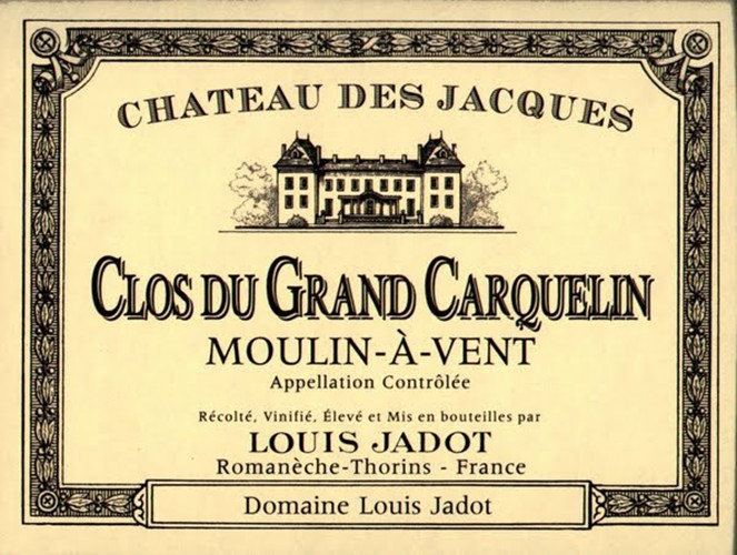 路易亚都雅克庄风车磨坊大加格琳园干红Louis Jadot Chateau des Jacques Moulin-a-Vent Clos du Grand Carquelin