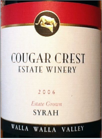 cougar crest estate syrah (walla walla valley (or))