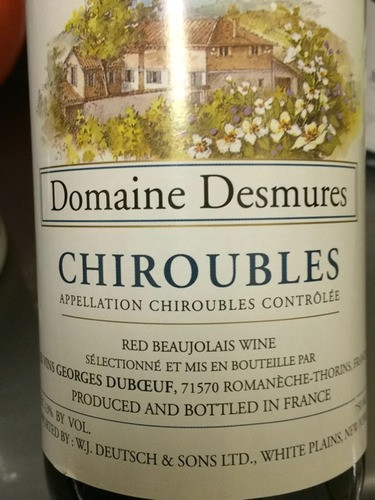 乔治杜柏夫迪斯穆勒斯园希露薄干红Georges Duboeuf Domaine Desmures Chiroubles