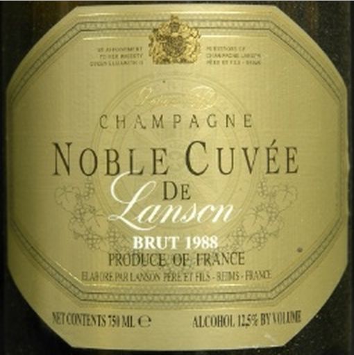 岚颂特酿干型年份香槟Lanson Noble Cuvee Brut Millesime