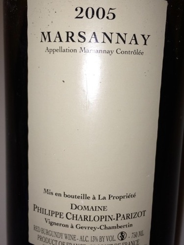 查尔德班马沙内干红Domaine Philippe Charlopin-Parizot Marsannay