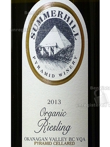 夏丘金字塔有机雷司令甜白Summerhill Pyramid Winery Organic Riesling