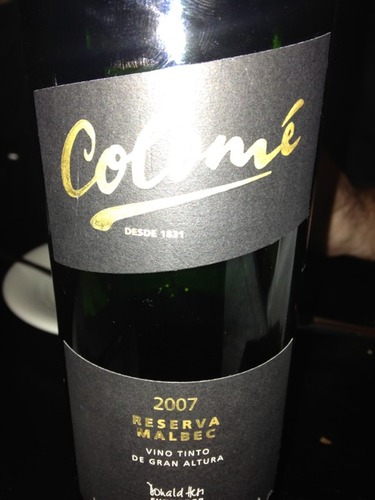 佳乐美珍藏马尔贝克干红Colome Reserva Malbec