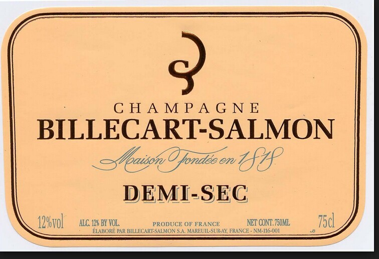 沙龙帝皇半干香槟Champagne Billecart-Salmon Demi-Sec