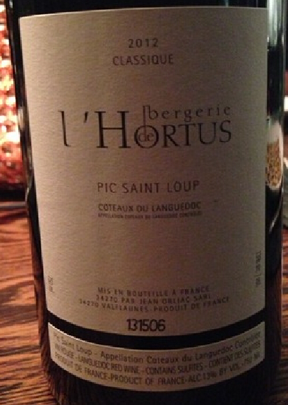 奥督酒庄田园诗干红Orliac Bergerie de L'Hortus Pic Saint-Loup Classique