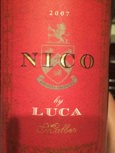 卢卡尼克马尔贝克干红Luca Nico Malbec