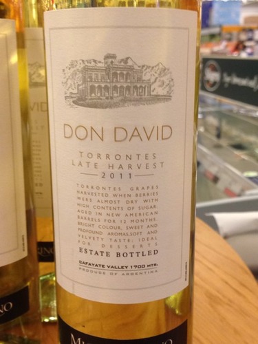 艾斯德科唐大卫晚收特浓情干白El Esteco Don David Torrontes Late Harvest