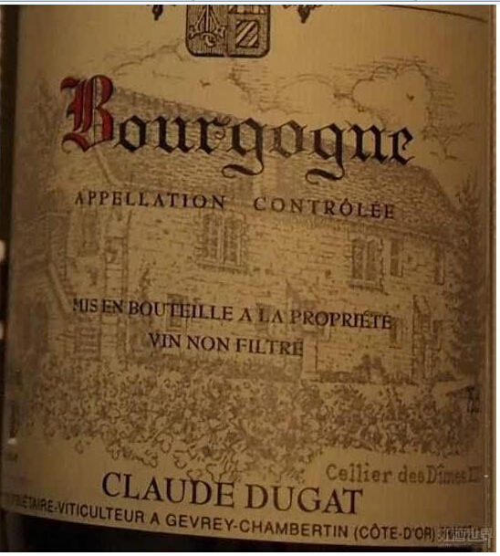 杜加特酒庄干红（勃艮第）Claude Dugat Bourgogne Rouge