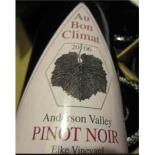 奥邦埃尔克园黑皮诺干红Au Bon Climat Elke Vineyard Pinot Noir