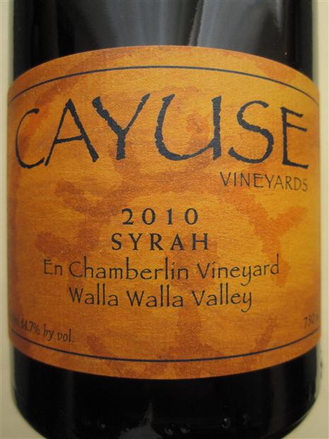 凯尤斯钱伯林园西拉干红Cayuse En Chamberlin Vineyard Syrah