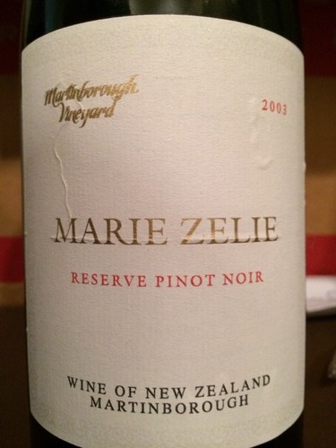 马丁堡玛丽珍藏黑皮诺干红Martinborough Vineyard Marie Zelie Reserve Pinot Noir