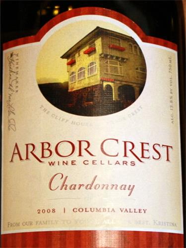 阿博库瑞霞多丽干白Arbor Crest Chardonnay