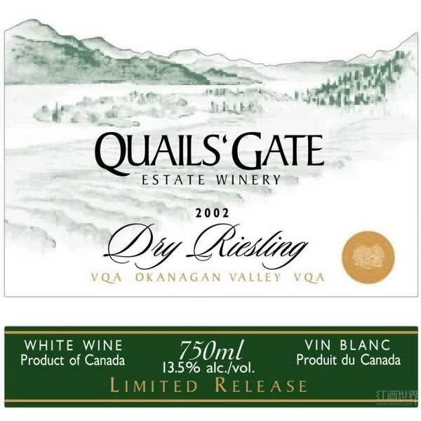 魅尔斯堡雷司令干型白Quails’ Gate Dry Riesling