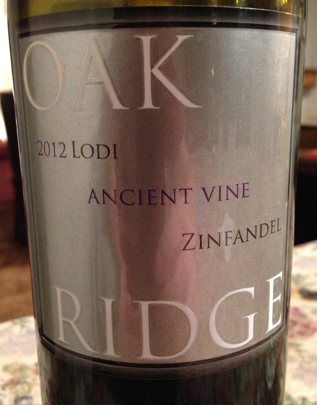 豪客老藤仙粉黛干红Oak Ridge Winery Ancient Vine Zinfandel