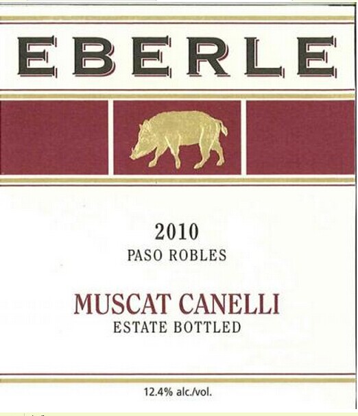 埃贝尔酒庄装瓶白麝香甜白Eberle Estate Muscat Canelli