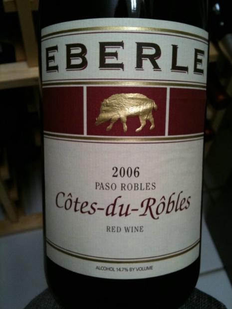 埃贝尔罗布尔斯丘干红Eberle Cotes-du-Robles