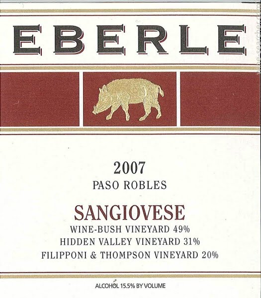 埃贝尔桑娇维塞干红Eberle Sangiovese