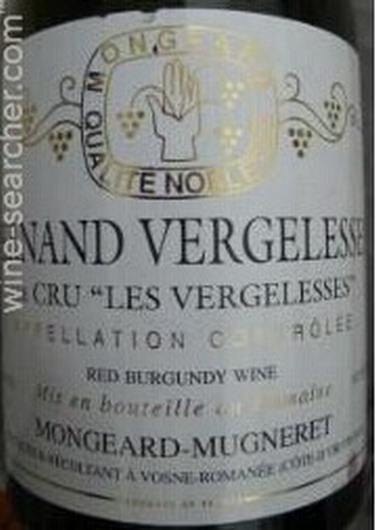 奇梦韦热莱斯园干红Domaine Mongeard Mugneret Les Vergelesses