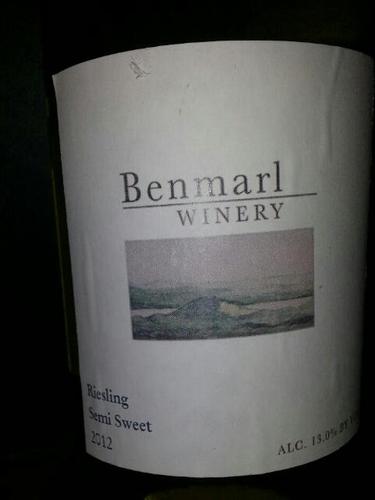 奔马雷司令半干型甜白Benmarl Winery Semi Sweet Riesling