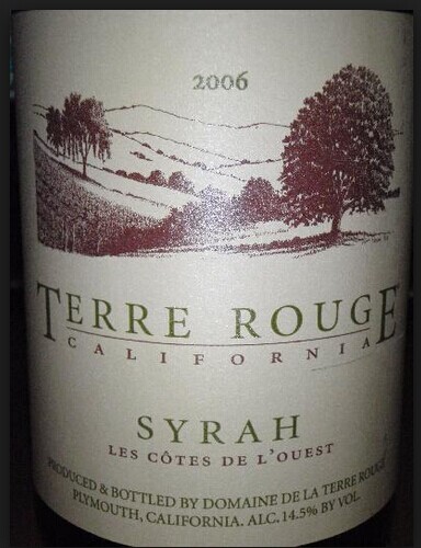 红土西非西拉干红Domaine de laTerre Rouge Les Cotes de l'Ouest Syrah